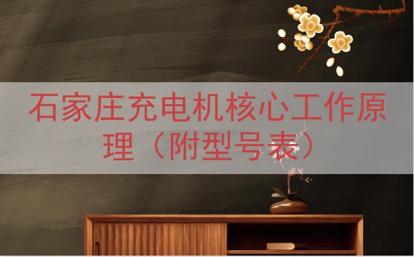 石家庄充电机核心工作原理（附型号表）